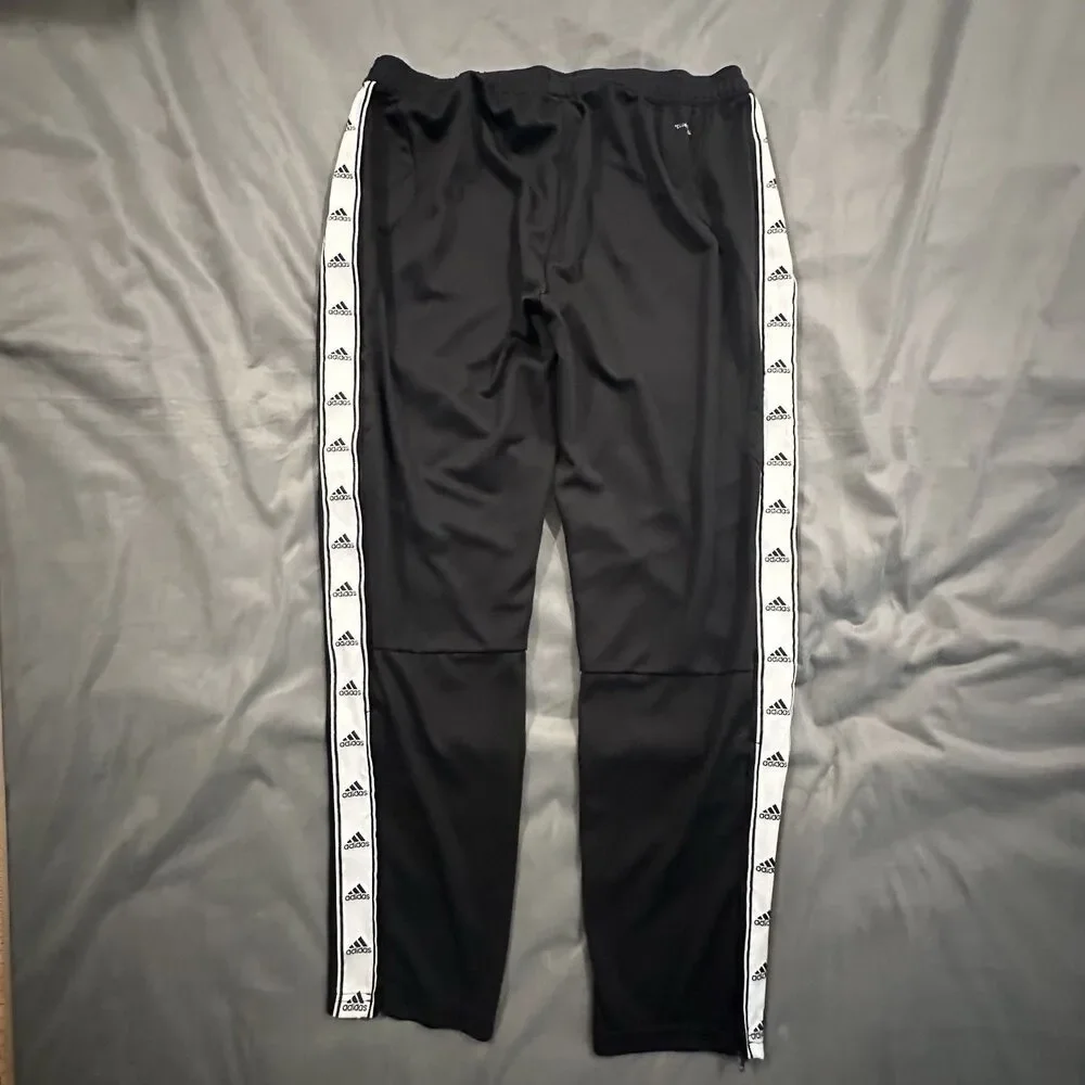 Adidas Tiro 19 Track Pants Mens XL Black Tape Stripe Climacool Soccer Zip Ankle